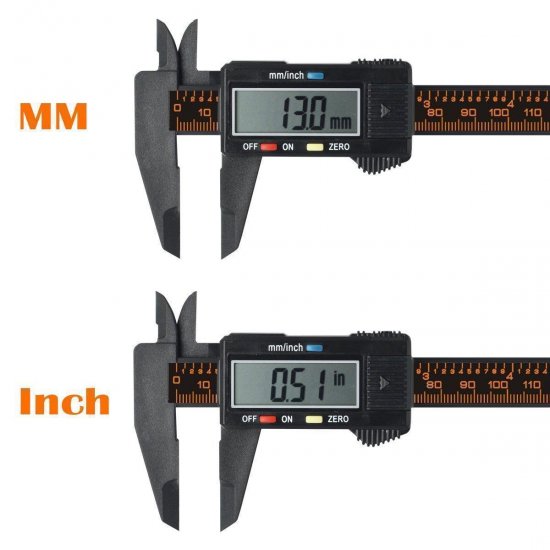 Electronic Digital Caliper Inch/Metric Conversion 0-6 Inch/150 mm Carbon Fiber Gauge Micrometer - Click Image to Close