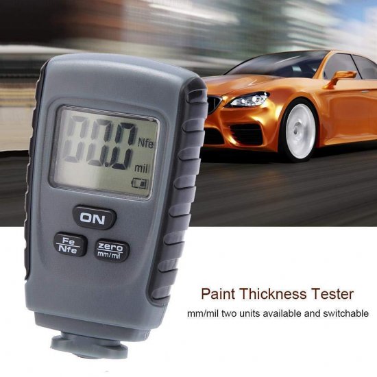 Paint Thickness Tester Professional Mini Digital Coating Meter Gauge LCD Display Paint Measure Tester Tool Instruments - Click Image to Close