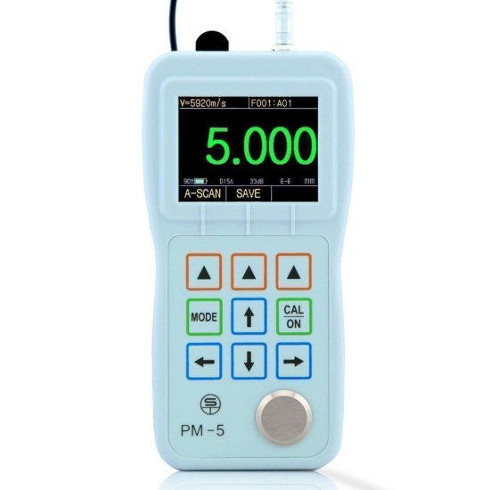 PM5 Series PM-5 Ultra High Accuracy Portable Digital OLED Ultrasonic Thickness Gauge Meter Through Paint & Coatings, super high resolution - Click Image to Close