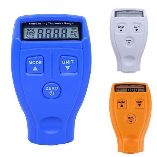 Coating Thickness Tester, Portable Mini Iron Aluminum Base Metal Car Automotive Paint Coating Thickness Tester Digital Gauge Meter Instrument (61.98mm30.57mm104.99mm,Blue) - Click Image to Close