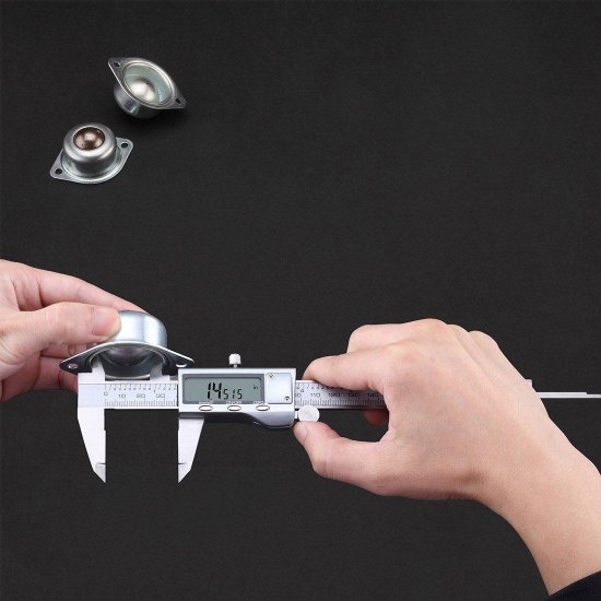 Stainless Steel Inch/MM/Fractions, Electronic Vernier Calipers Gauge for Woodworking Jewelry - Click Image to Close