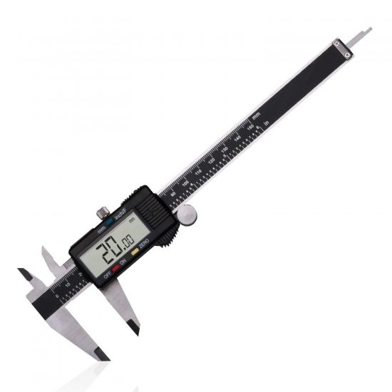 Electronic Digital Caliper Stainless Steel Body with Large LCD Screen - Click Image to Close