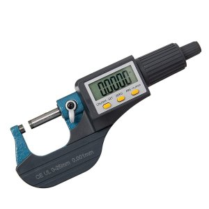 Digital Electronic Display Micrometer 0-1" / 0-25mm Gauge 0.00004" / 0.001mm Thickness Measuring Tools Inch/Metric Caliper, Protective Case (with Extra Battery)