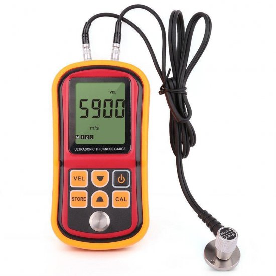 Digital Ultrasonic Thickness Gauge Tester Meter, Range 1.2-220mm, with Hard Storage Box - Click Image to Close