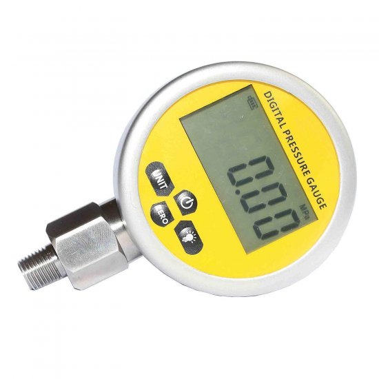 3.15" Digital Hydraulic Pressure Gauge 10000PSI/700BAR-1/4NPT-Base Entry - Click Image to Close