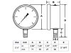 Pressure Gauge with Brass Internals, 2-1/2" Dial Display, -1.5% Accuracy, 1/4" NPT Bottom Mount,Water Pressure Gauge