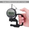 Digital Thickness Gauge 0.5 inch/12.7mm, 0.0005"/0.01mm, Thickness Meter Precise Electronic Micrometer with LCD Display