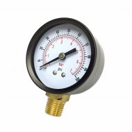 2" Pool Spa Filter Water Pressure Gauge, Bottom Mount 1/4" Pipe Thread, 0-100 PSI