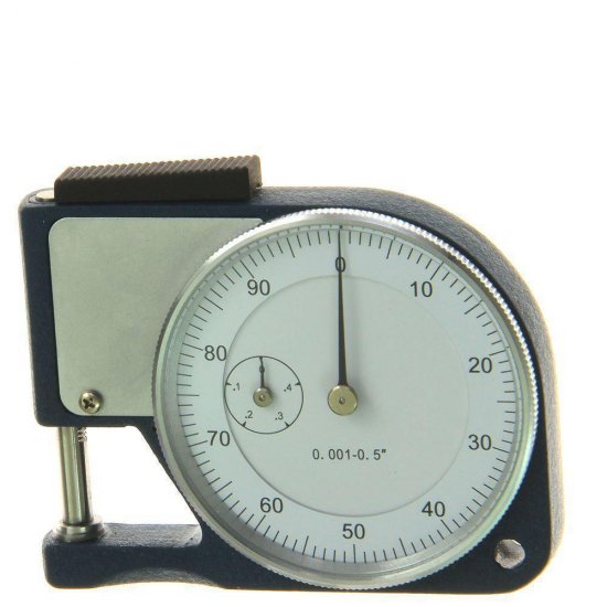 Pocket Thickness Micrometer 0.5"/0.001" Portable Quick Measure Paper Gauge - Click Image to Close