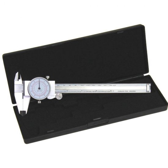 Dial Caliper 6" / 150mm DUAL Reading Scale METRIC SAE Standard INCH MM - Click Image to Close