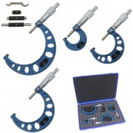 Premium Outside Micrometer Set 0-4"/0.0001" Precision Machinist Tool