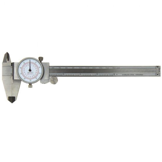 Dial Caliper 6" / 150mm DUAL Reading Scale METRIC SAE Standard INCH MM - Click Image to Close