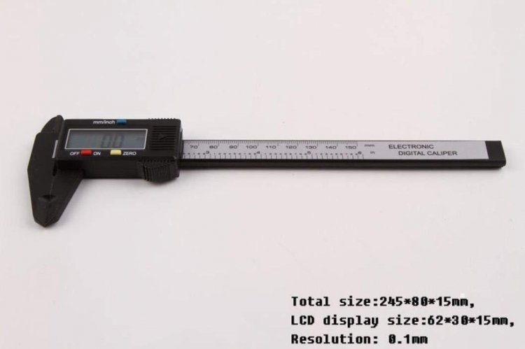 150mm/6inch LCD Digital Electronic Carbon Fiber Vernier Caliper Gauge Micrometer - Click Image to Close