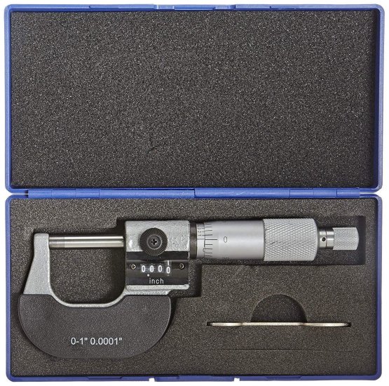 Digit Outside Micrometer, 0-1" Measuring Range, 0.0001" Graduation - Click Image to Close