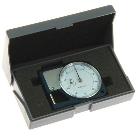 Pocket Thickness Micrometer 0.5"/0.001" Portable Quick Measure Paper Gauge - Click Image to Close