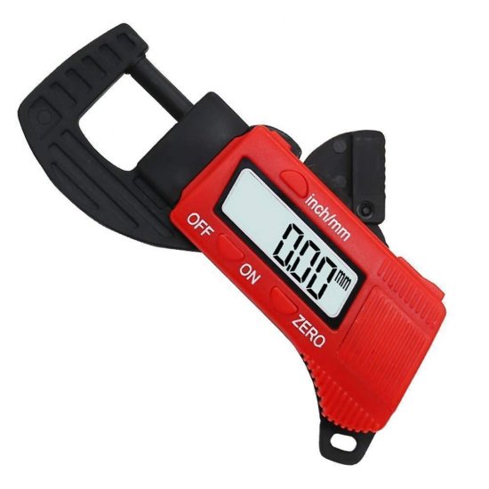 Mini Portable High-Resolution Carbon Fiber Composite Digital Thickness Gauge to Display Thickness in Decimal Inches or Millimeters on Large 8mm LCD Ranging from 0.01 mm/inch to 12.7mm/0.5” - Click Image to Close