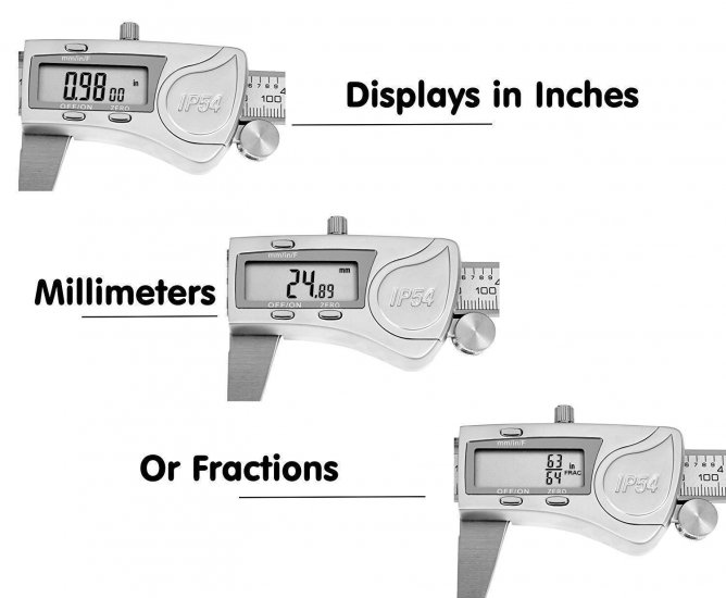 Digital Caliper, Durable Stainless Steel Electronic Measuring Tool - Click Image to Close