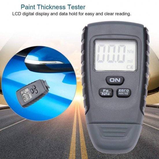 Paint Thickness Tester Professional Mini Digital Coating Meter Gauge LCD Display Paint Measure Tester Tool Instruments - Click Image to Close