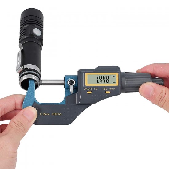 Digital Outside Micrometer 0-1" Electronic Micrometer Inch/Metric Diameter Caliper - Click Image to Close