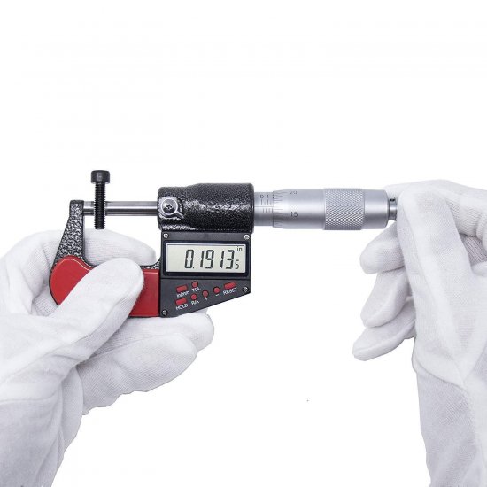 Digital Outside Micrometer with Carbide Tip 0-1"/0-25mm Measuring Range 0.00005" /0.001 mm - Click Image to Close